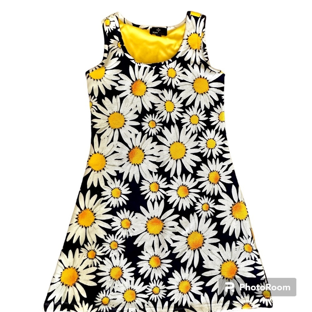 Ronni Nicole Sleeveless Floral Dress With Daisy Print Size Petite Small
